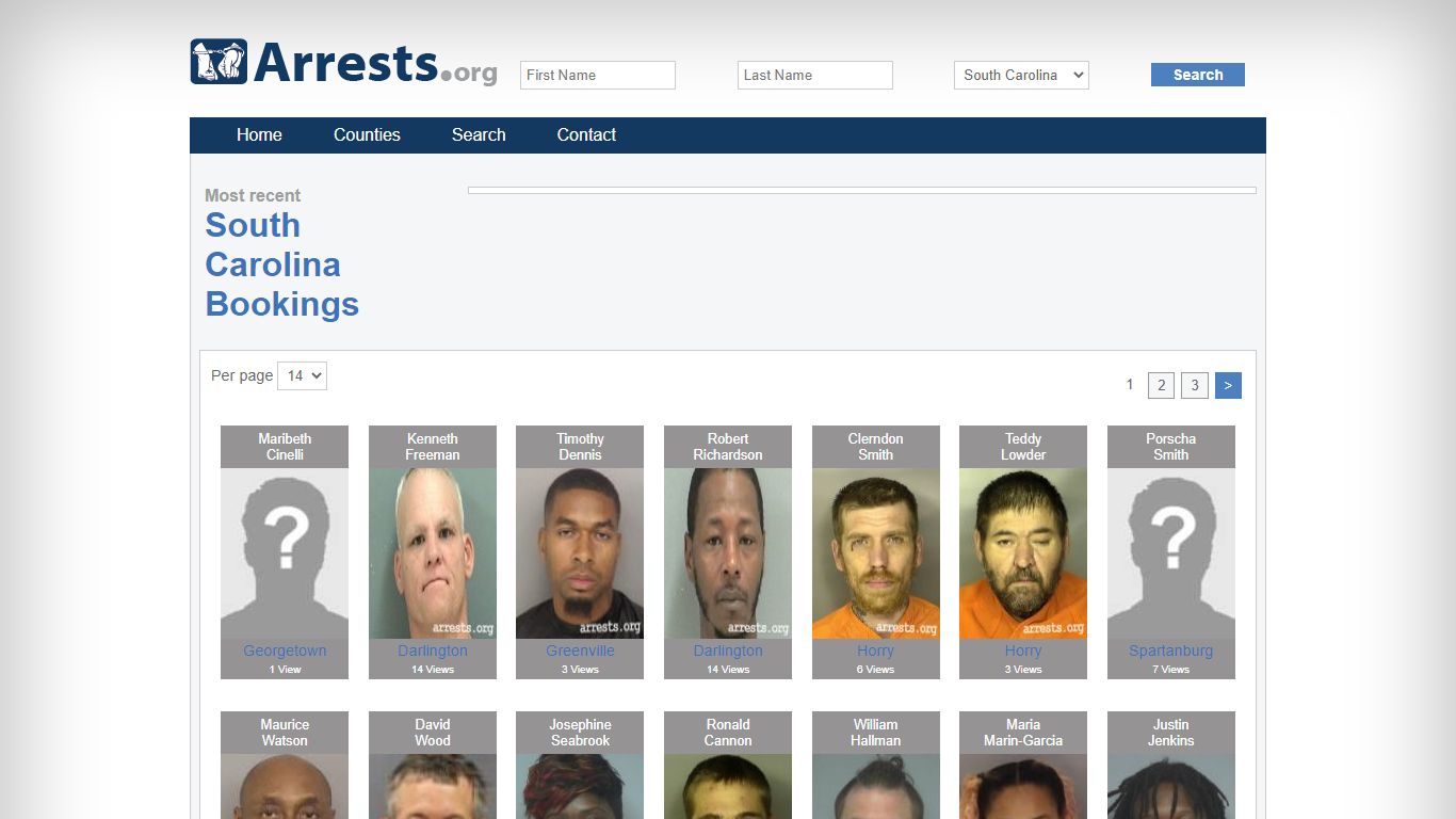 South Carolina Arrests and Inmate Search